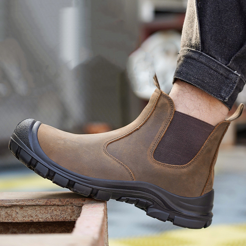 Chelsea Boots Suede - large size men's fashion steel toe