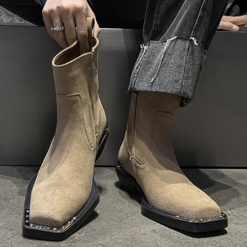 Chelsea Boots Suede - England style men casual party nightclub
