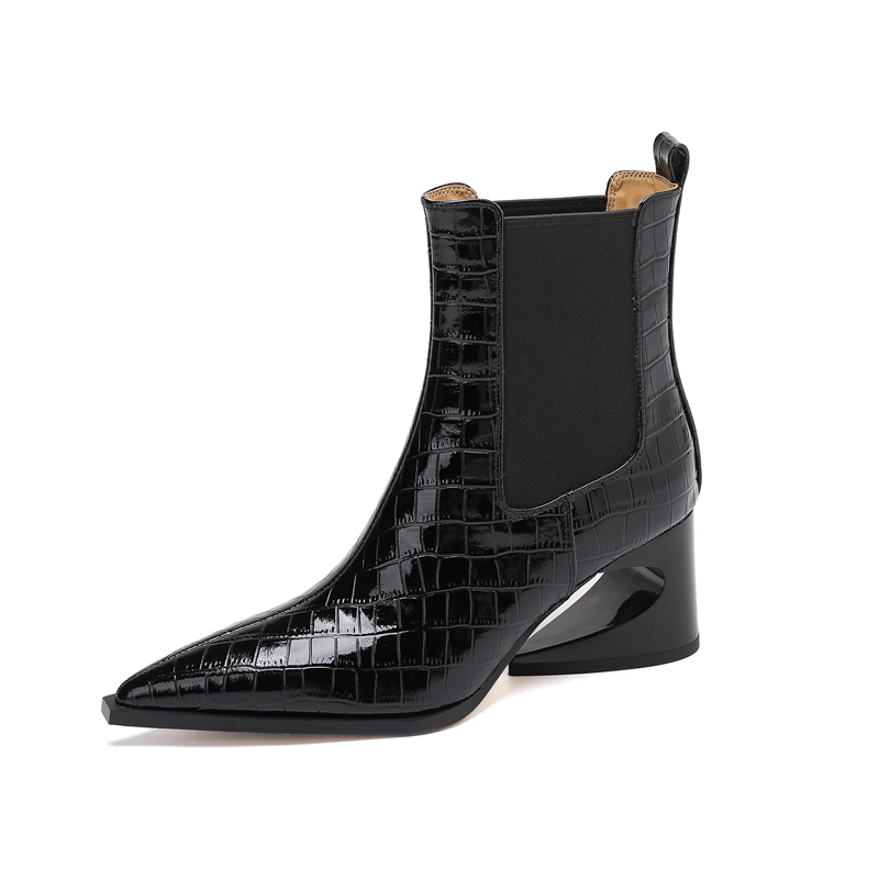 Women's New Leather Embossed P - огляд і ціна Chelsea Boots Suede