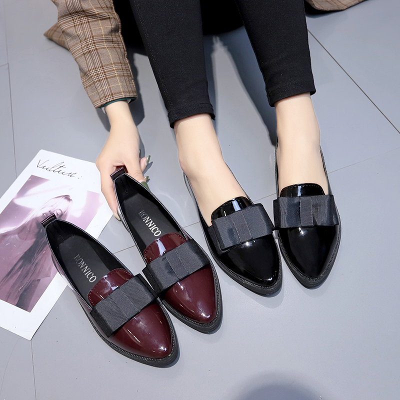 Black/ Wine Red Patent Leather - огляд і ціна Dress Shoe Pointed