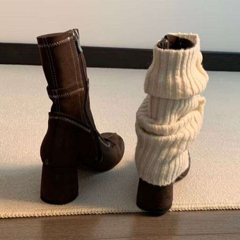 Bow High Heels Women Boots New - огляд і ціна Chelsea Boots Suede