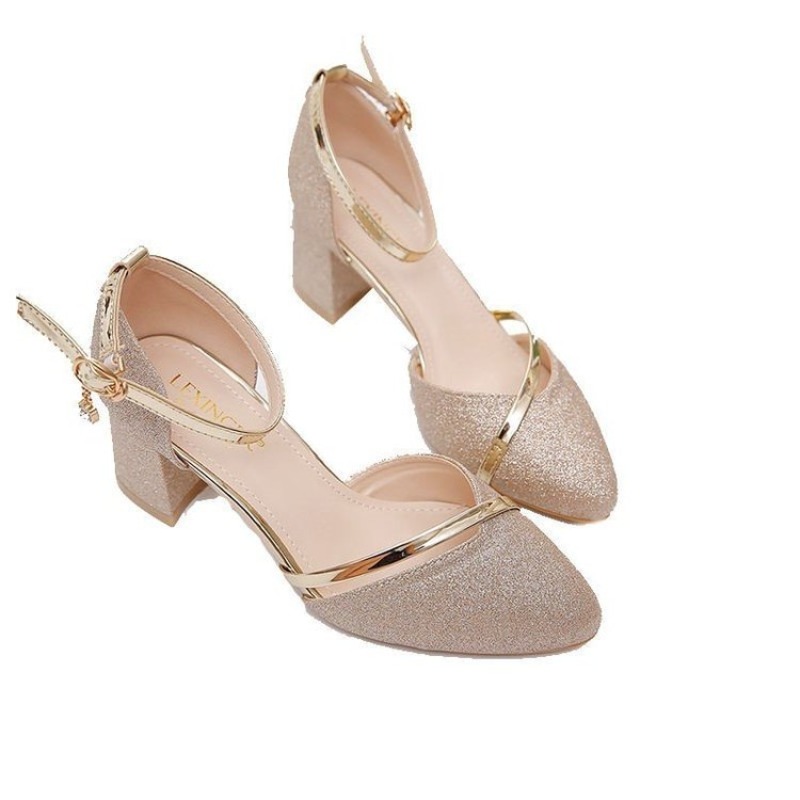 Women's Glitter Chunky Block H - огляд і ціна Dress Shoe Pointed