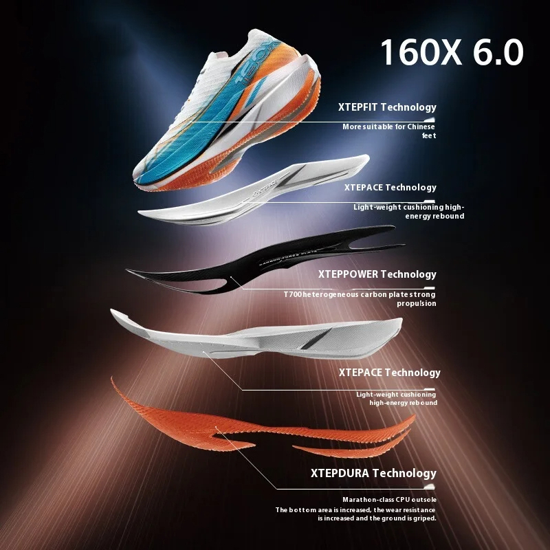 Xtep 160X 6.0 Running Shoes Pr - огляд і ціна Men'S Xtep Shoes