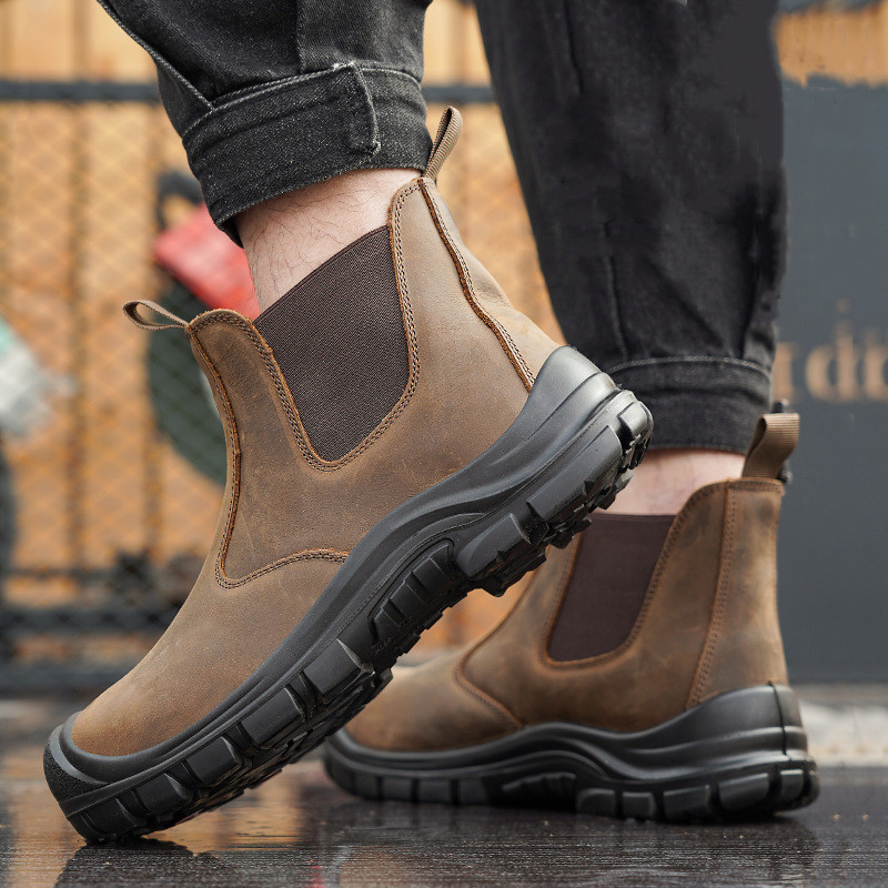 large size men's fashion steel - огляд і ціна Chelsea Boots Suede