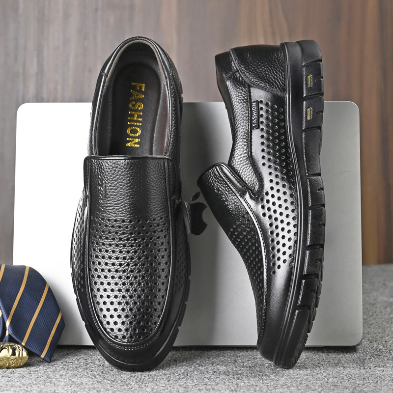 Men's Genuine Leather Sandals  - огляд і ціна Men Shoes Eu To Us