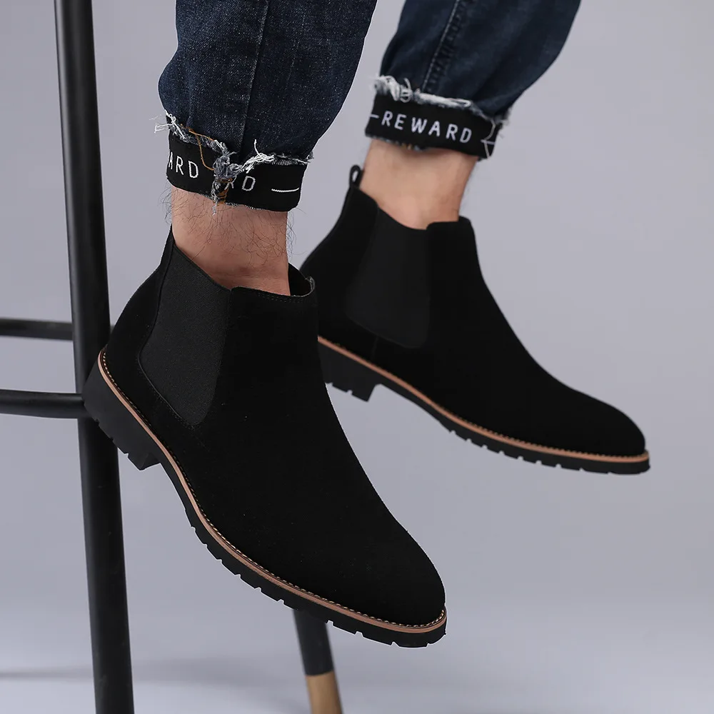 Men Ankle Boots British Style  - огляд і ціна Chelsea Boots Suede