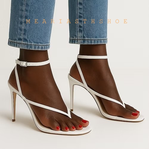 Beige Black Cross Straps Flip- - огляд і ціна Dress Shoe Pointed